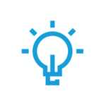 Blue lightbulb icon