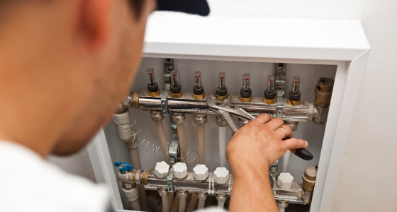 Maintenance man working